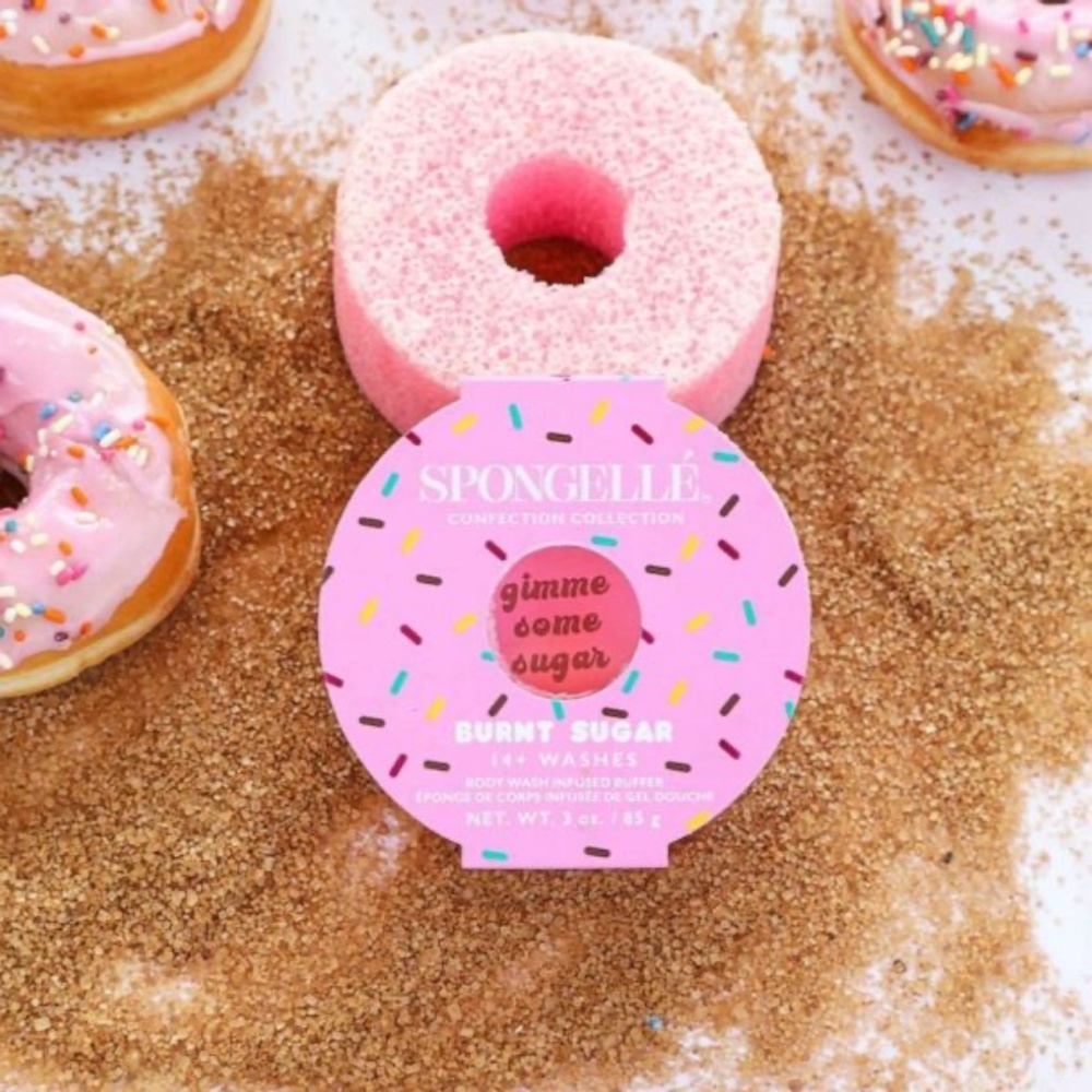 SPONGELLE Pink Donut 🍩 zero calories 14+ WASHES ,STRAWBERRY CAKE - Picture 4 of 8